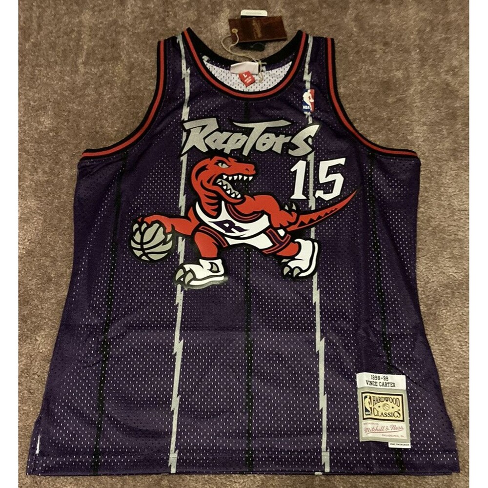 NWT Mitchell & Ness Toronto Raptors Vince Carter Swingman Jersey Men's Sz Large